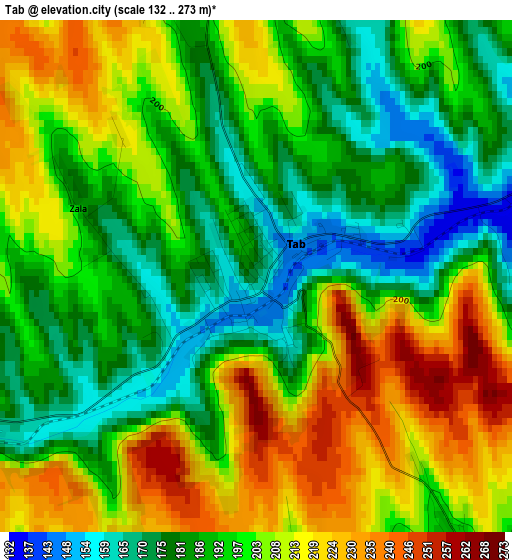 Tab elevation map