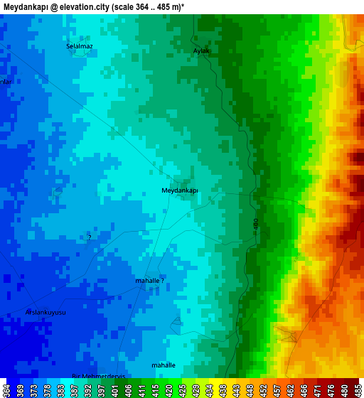 Meydankapı elevation map