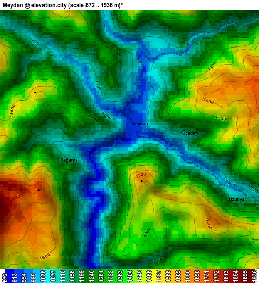 Meydan elevation map