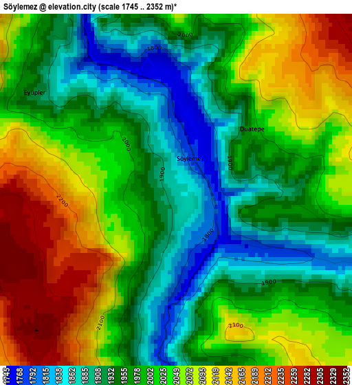 Söylemez elevation map