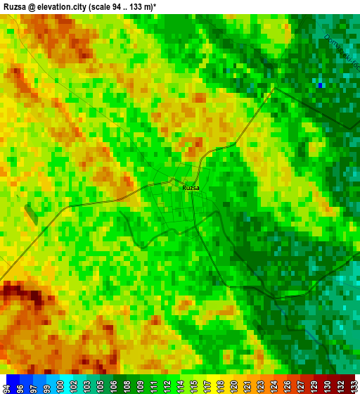 Ruzsa elevation map