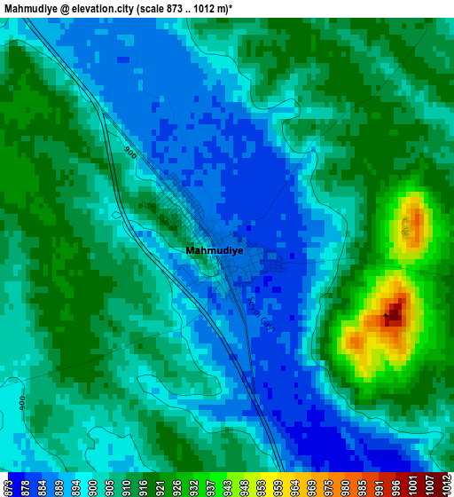 Mahmudiye elevation map