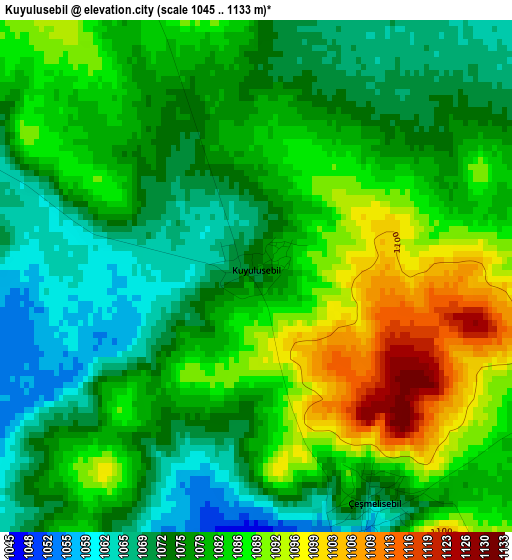 Kuyulusebil elevation map