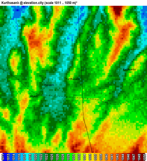 Kurthasanlı elevation map