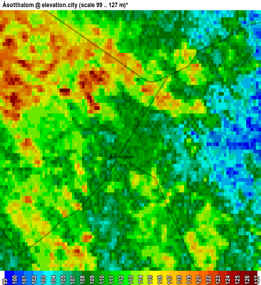 Ásotthalom elevation map