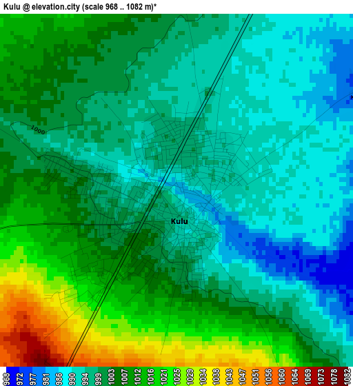 Kulu elevation map