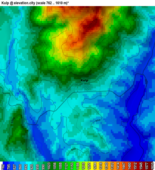 Kulp elevation map