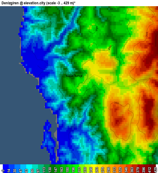 Denizgiren elevation map