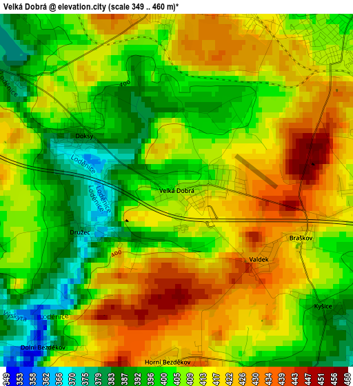 Velká Dobrá elevation map