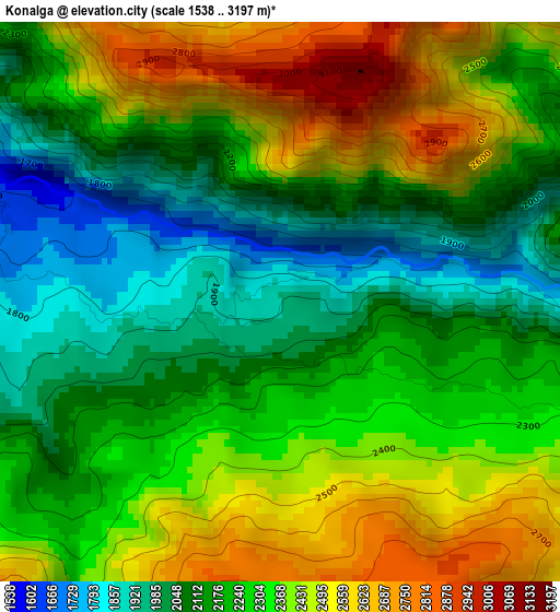 Konalga elevation map