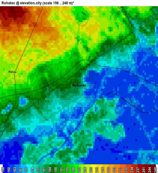 Rohatec elevation map