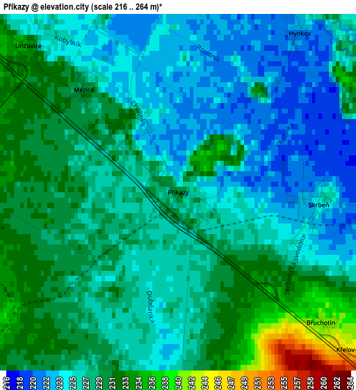 Příkazy elevation map