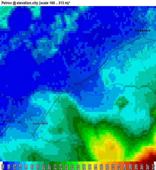 Petrov elevation map