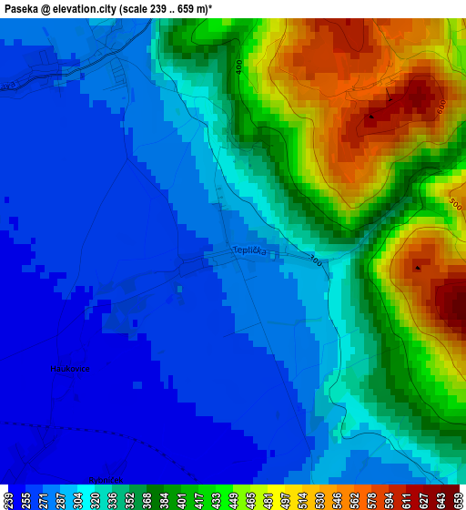 Paseka elevation map