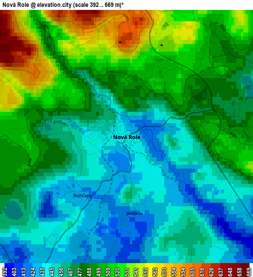 Nová Role elevation map