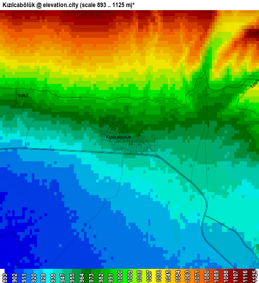 Kızılcabölük elevation map