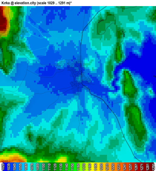 Kırka elevation map