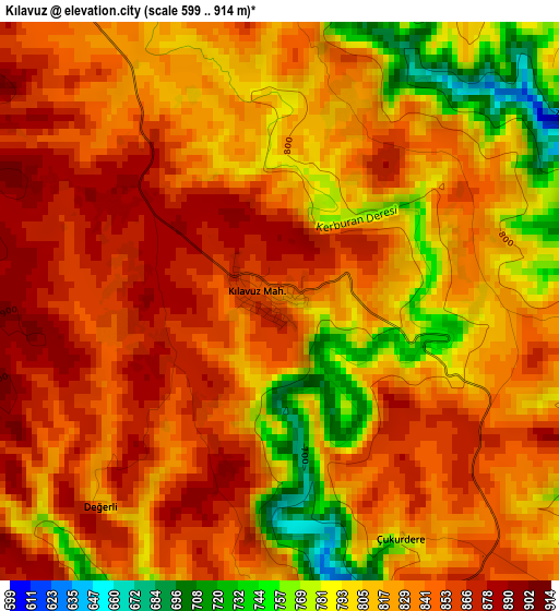 Kılavuz elevation map