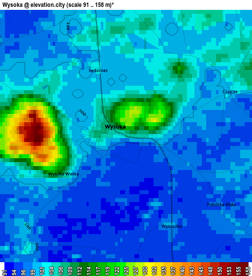 Wysoka elevation map