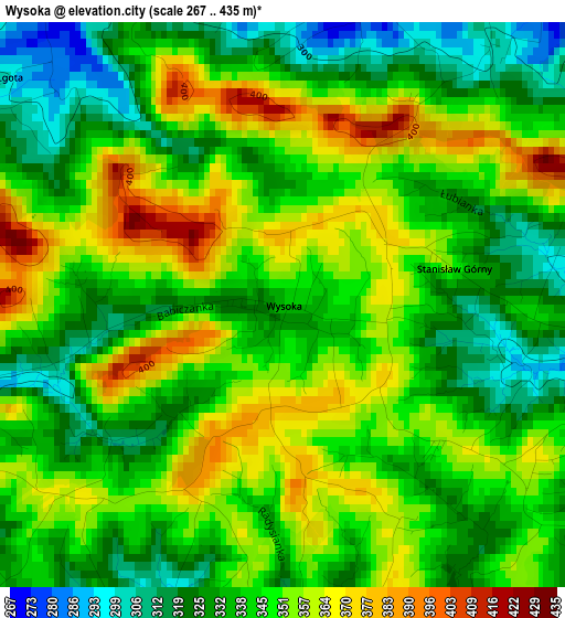 Wysoka elevation map