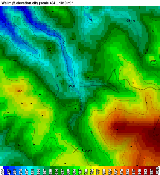 Walim elevation map