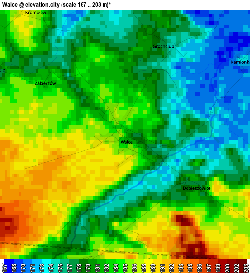 Walce elevation map