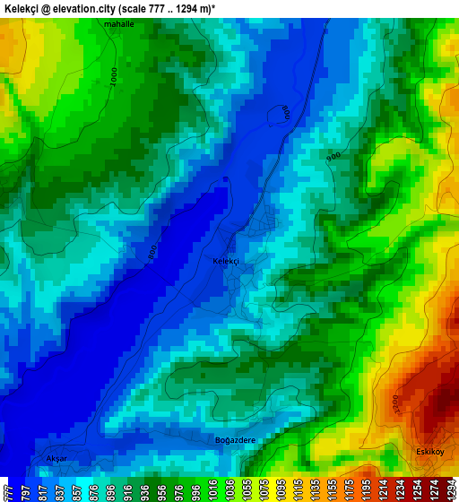 Kelekçi elevation map