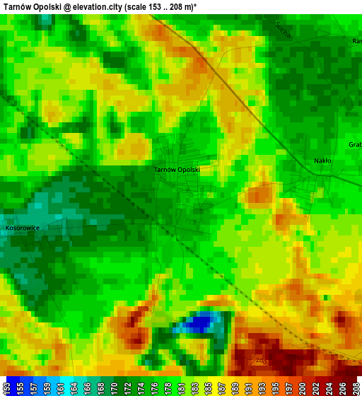 Tarnów Opolski elevation map