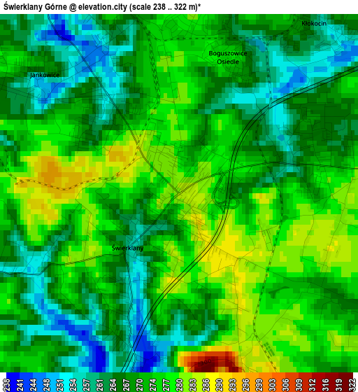 Świerklany Górne elevation map