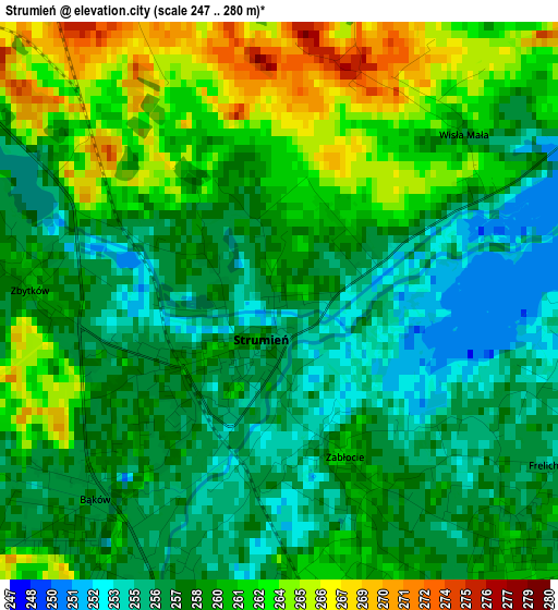 Strumień elevation map