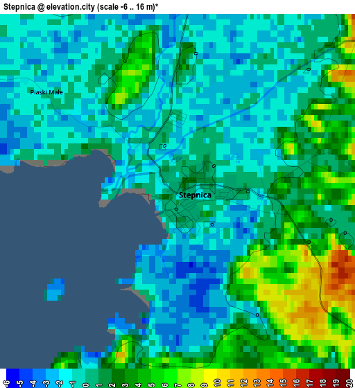 Stepnica elevation map