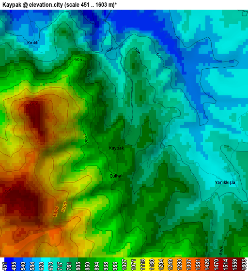 Kaypak elevation map