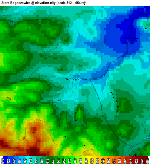 Stare Bogaczowice elevation map