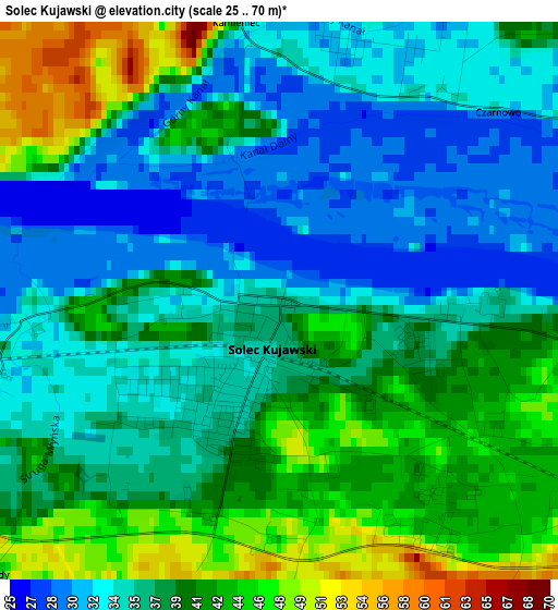 Solec Kujawski elevation map