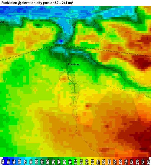 Rudziniec elevation map