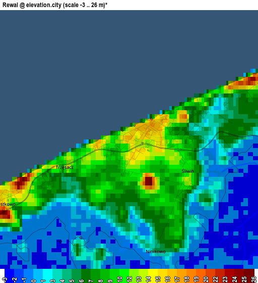 Rewal elevation map