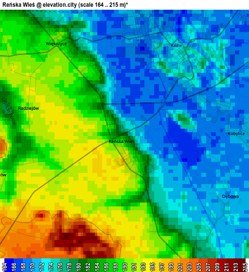 Reńska Wieś elevation map