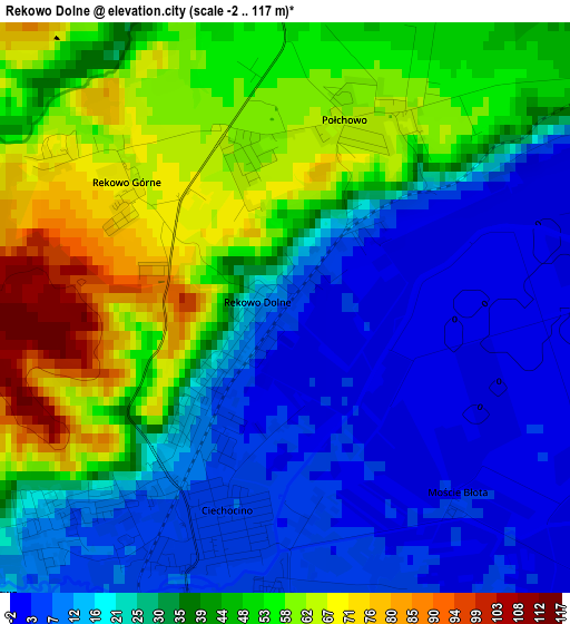 Rekowo Dolne elevation map