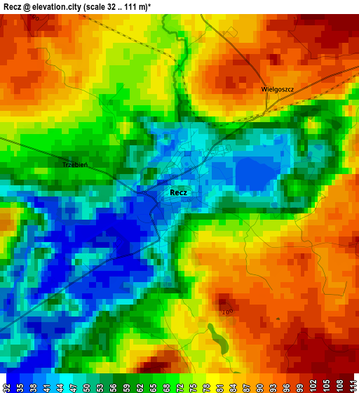 Recz elevation map