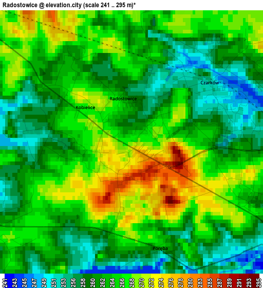 Radostowice elevation map