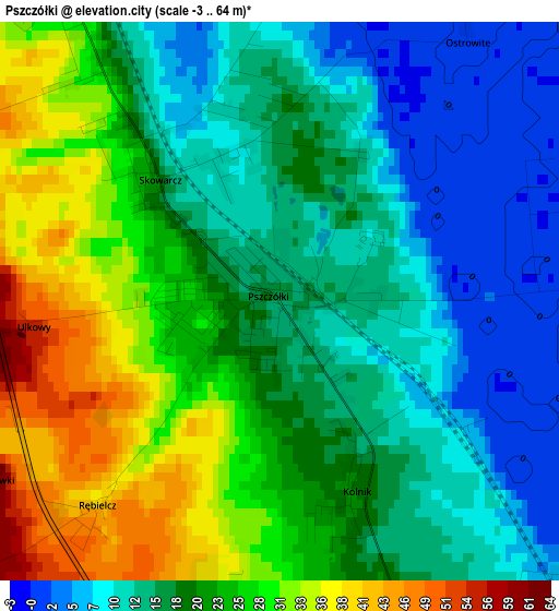 Pszczółki elevation map