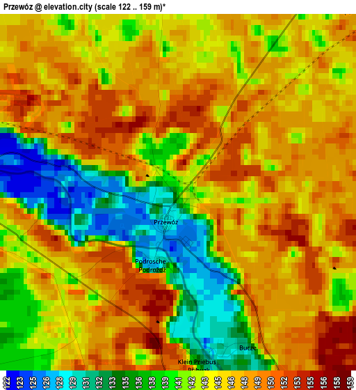 Przewóz elevation map