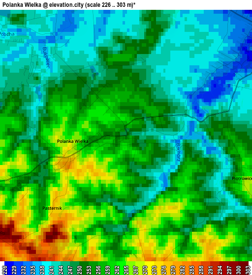 Polanka Wielka elevation map