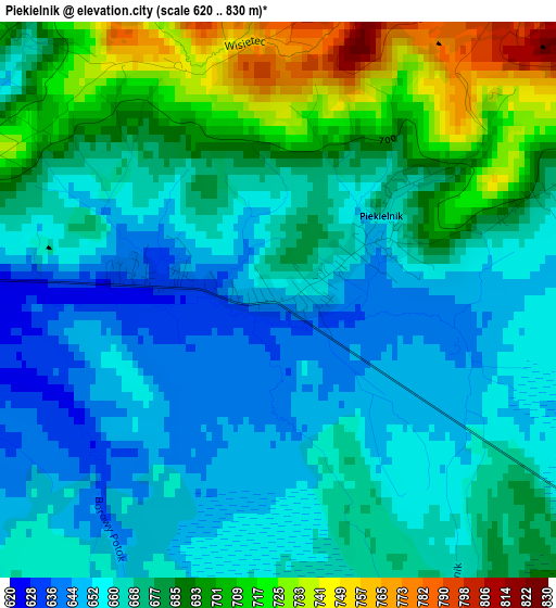 Piekielnik elevation map