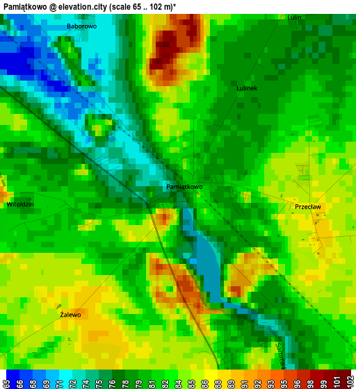 Pamiątkowo elevation map