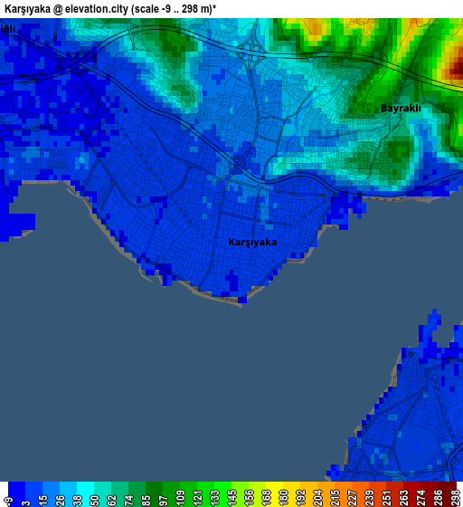 Karşıyaka elevation map