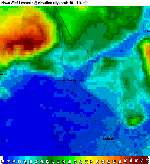 Nowa Wieś Lęborska elevation map