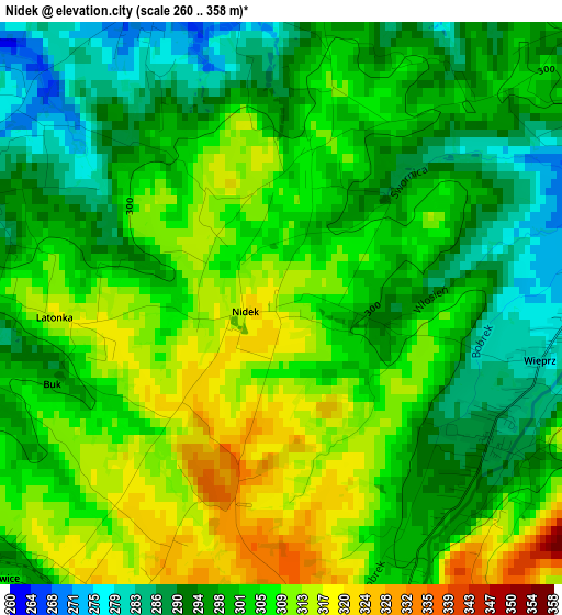 Nidek elevation map