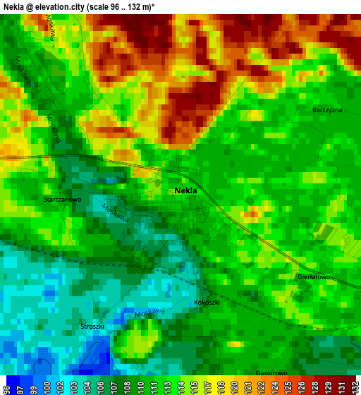 Nekla elevation map