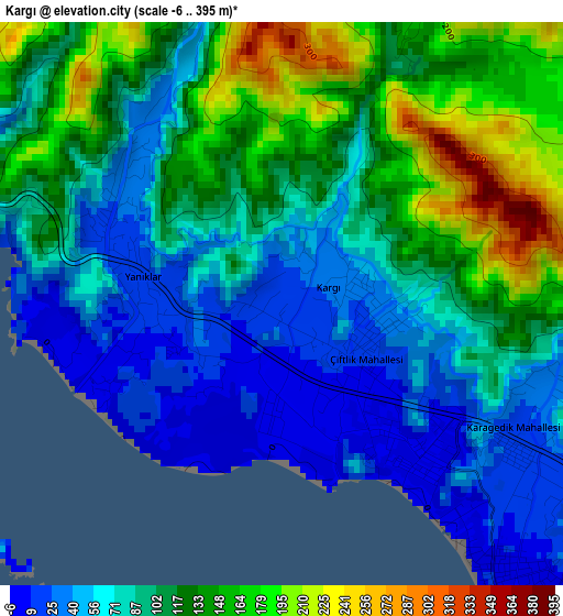 Kargı elevation map